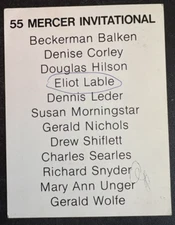 art postcard gallery invitation 55 Mercer Invitational 1982 New York City