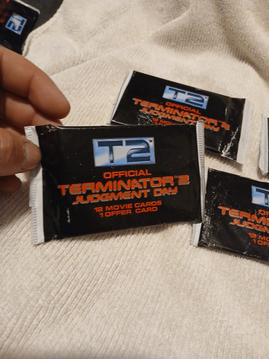Vintage T2 TERMINATOR 2 Judgement Day Trading Cards 1991- 5 Sealed