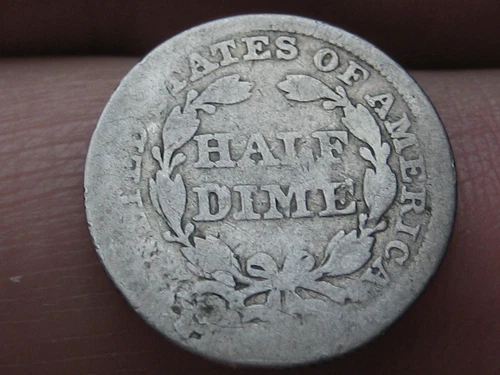 1853 P Seated Liberty Half Dime- Arrows, Philadelphia, About Good Details