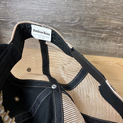 Outdoor News Hat Cap Snap Back Black Tan Mesh Back Adjustable - Picture 8 of 9