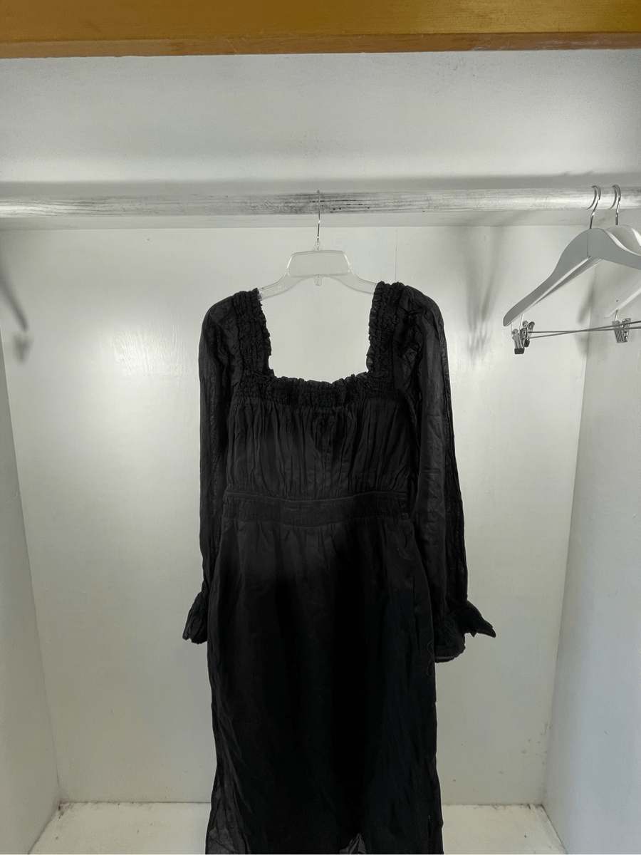 gap boho dresses GAP NWT Black Boho Maxi Dress Size M Tall