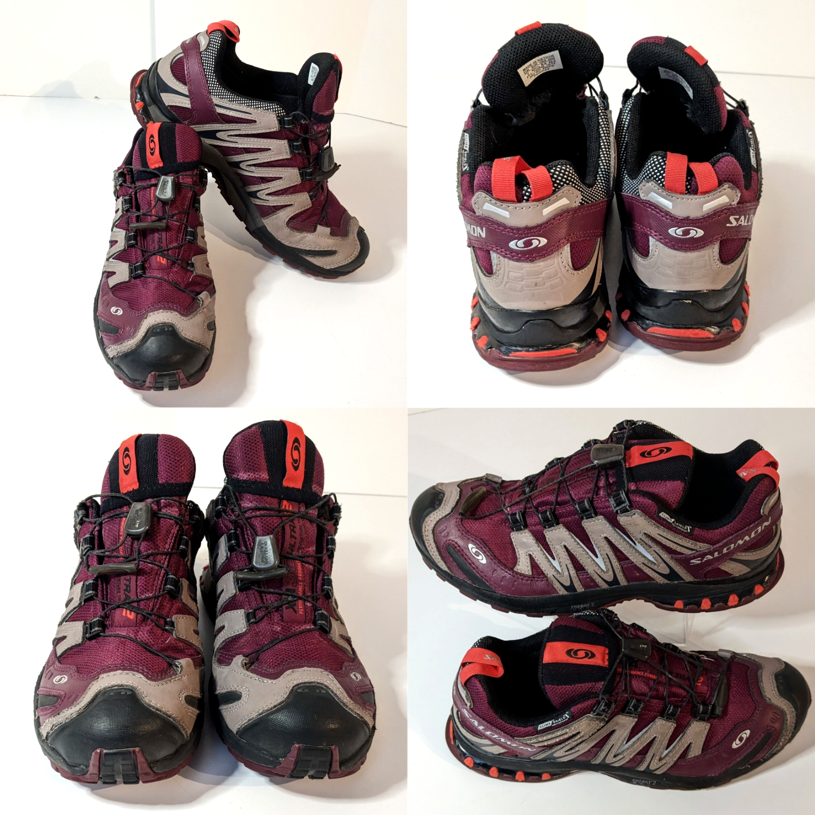 Salomon Ortholite Energy2 Cell scarpe da trekking impermeabili stringate ClimaShield taglia 8 5