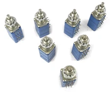 7 Used Clarostat Dual 10K+Single 5K Linear Plastic Conductive Pots,1/8" Shaft.PC