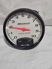 Stewart Warner 5 Maximum Performance Tachometer Memory Recall Whtblack Trim