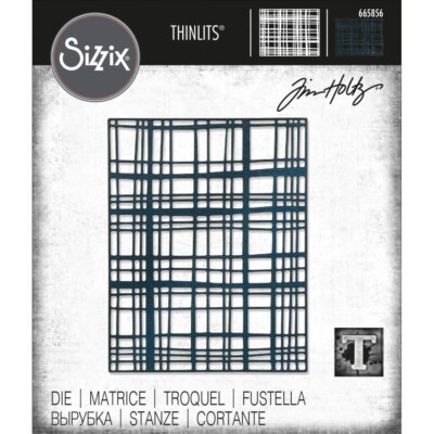 NEW Tim Holtz ''SIMPLE PLAID'' Sizzix Thinlits Die MSRP $25