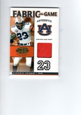 KENNY IRONS 2007 LEAF CERTIFIED MATERIALS FABRIC OF THE GAME PRIME GSME WORN /25