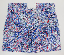 NWT Talbots Womens The Perfect Crop Pants Size 14 Blue Paisley