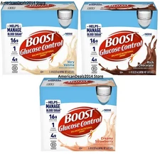 Boost Glucose Control Assorted Nutritional Drink 8 Oz, 3 Flavors, 6 - 24 Count ✅
