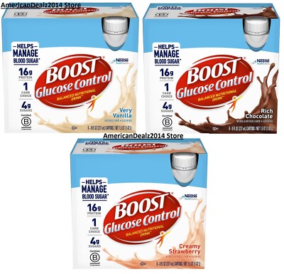 boost juice boxes Glucose Control Assorted Nutritional Drink 8 Oz, 3 Flavors, 6 - 24 Count ✅ Rich in vitamins and minerals Boost Nutritional Energy Drink, Vanilla,
