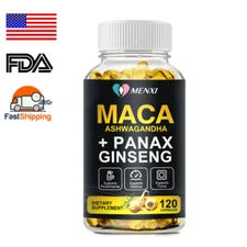 Maca Root 120 Capsules 10000 Mg High Potency Organic Pills For Men,Women Energy