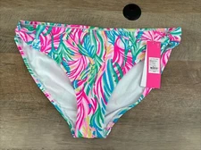 Lilly Pulitzer Zarah Bikini Bottom Multi Sea Turtle Soiree Size 16 - NWT