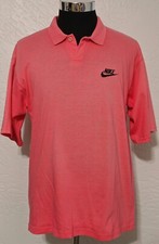 VINTAGE NIKE Polo Shirt Gray Label Made In USA ๐บ๐ธ Mens L 80s 90s RARE