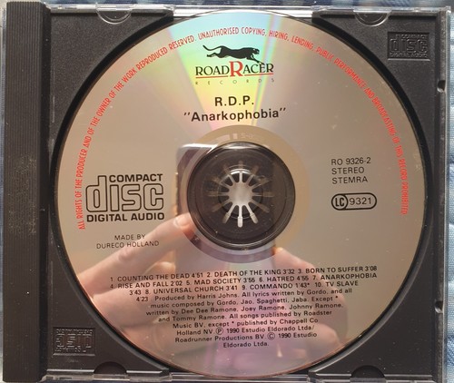 Ratos De Porao - Anarkophobia (1991) CD First Press Roadracer Records - Imagen 3 de 4