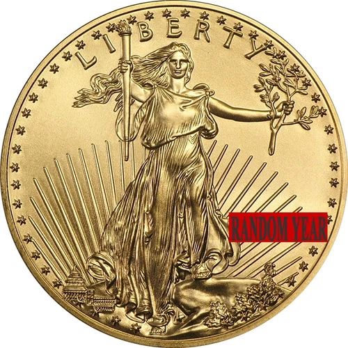 Random Year - 1/10 oz Gold American Eagle $5 Coin Uncirculated BU