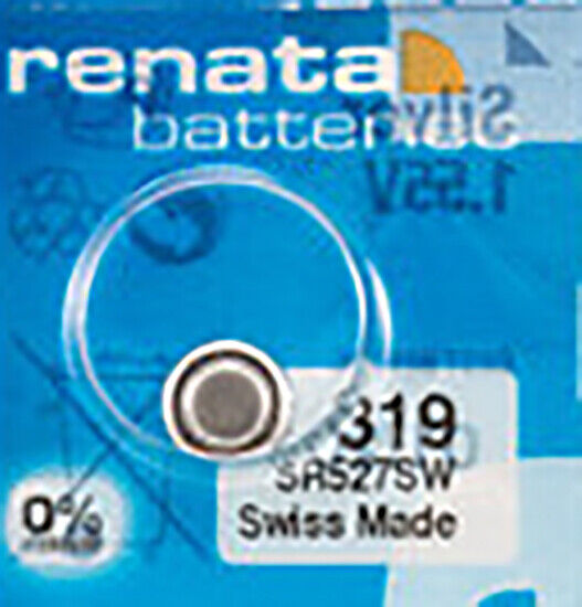 1 x Renata 319 Watch Batteries, SR527SW Battery | Shipped from U