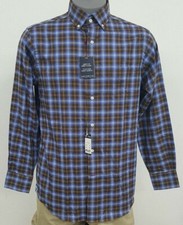 Daniel Cremieux Classics Brown Blue Plaid Button L/S Men's Shirt M NWT 79.50