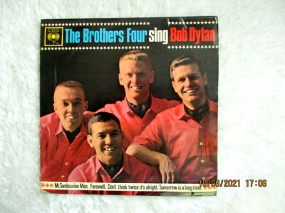 The Brothers Four sing Bob Dylan Mr Tambourine Man UK Press EP 1965 sehr gut