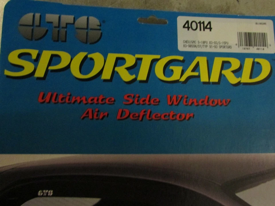 ¡NUEVO! GTS SPORTGARD DEFLECTOR VENTANA LATERAL, HUMO, CHEVY S-10 & GMC S15 1983-93 Foto 4 de 4