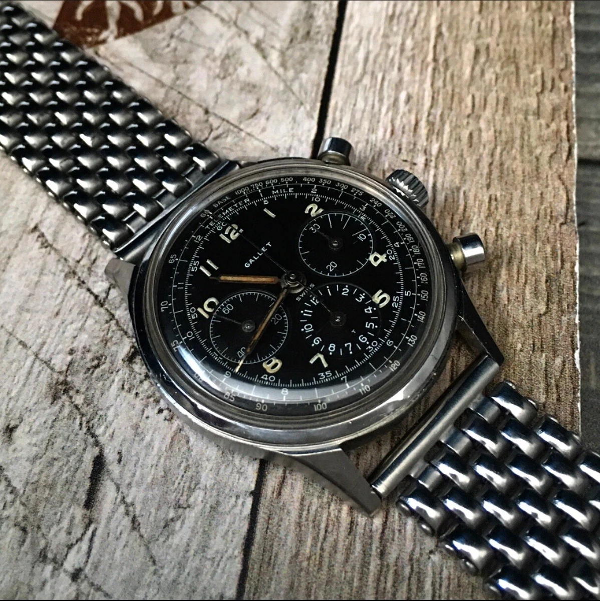 Vintage gallet online chronograph