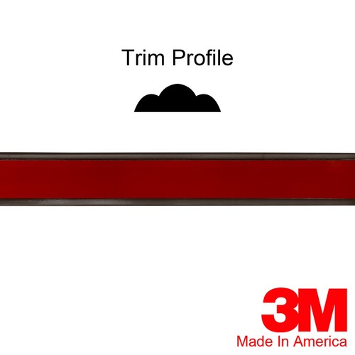 Vintage Style 5/8" Brown & Chrome Side Body Trim Molding - Picture 2 of 2