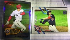 2021 Topps Series 2 Chrome Redux Juan Soto TH65-49, & League Leader #225, Set 🥎