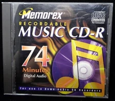 MEMOREX Blank Recordable Music CD-R in Jewel Case (74 Minutes)