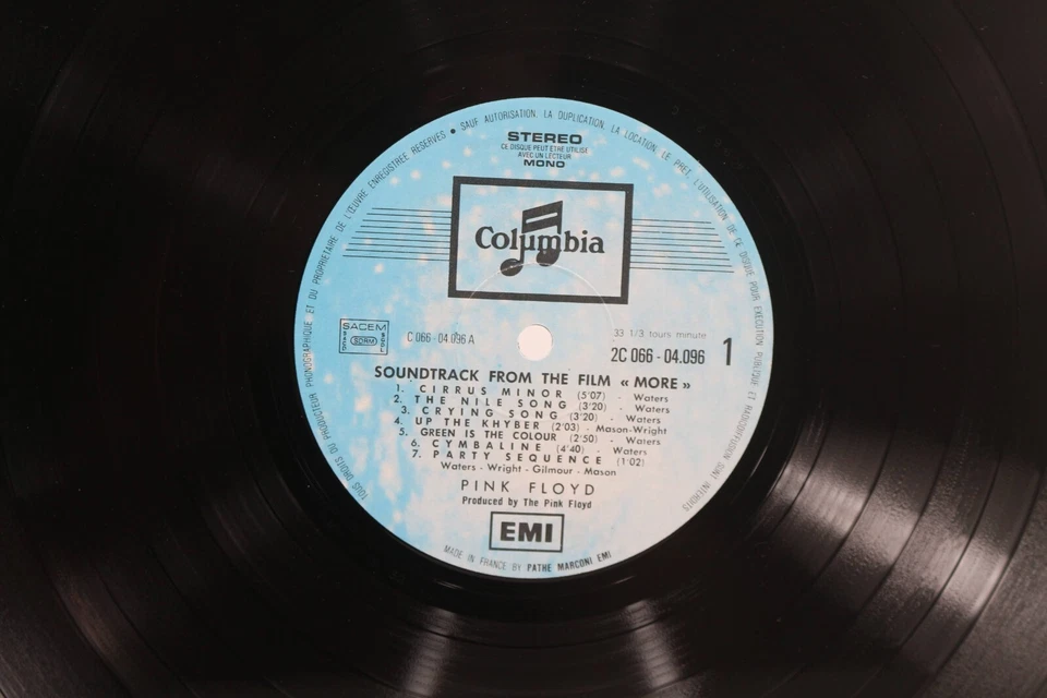 The Pink Floyd Soundtrack From The Film "More" Reissue French Press 1978 - Photo 3/4