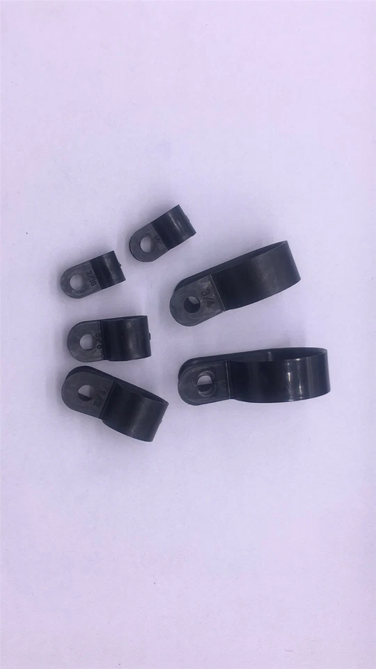 200Pcs P Type Auto Car Audio Fastener Plastic Wire Cable Clamp Hose Mount Clips - Image 3 of 4