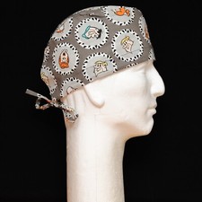 Flinstones Characters on Gray Theme Scrub Hat