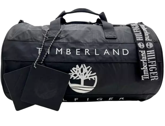Tommy Hilfiger x Timberland Black Recycled Logo Duffle Bag eBay