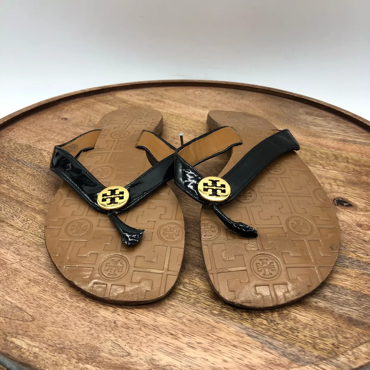 Tory Burch Thora Thong Sandals Black