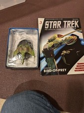 Eaglemoss Star Trek Klingon Bird of Prey Landed Position Starship With Magazine