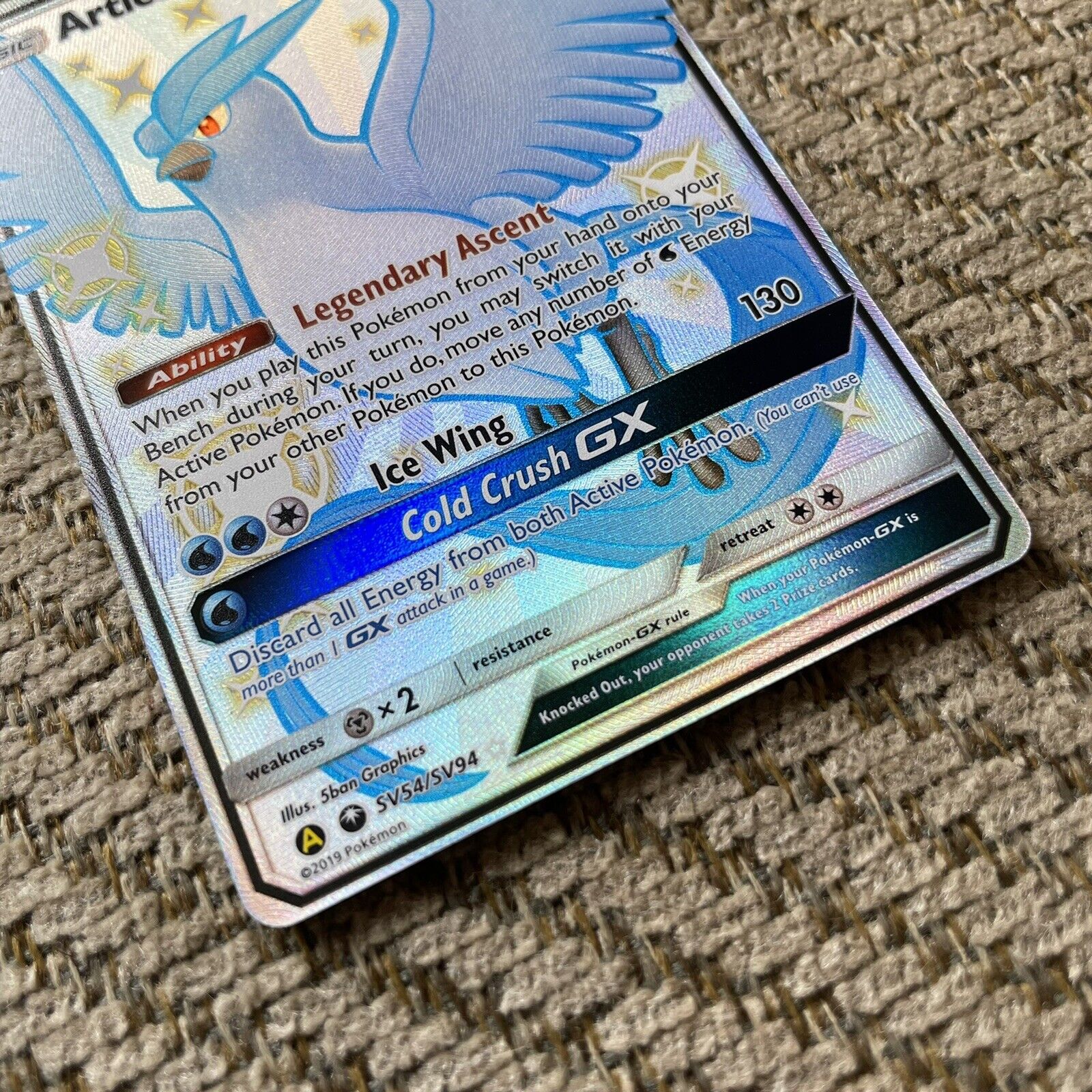 Mavin  Articuno GX Shiny Vault Full Art SV54/SV94 - Hidden Fates Pokemon -  Fresh, Mint