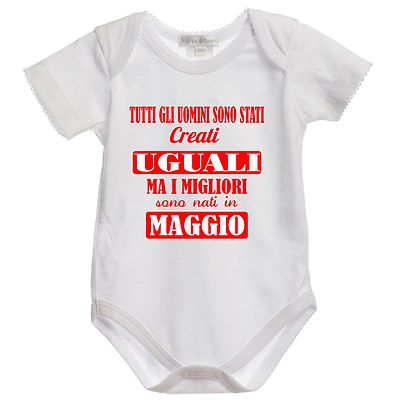 Body Baby J843 I Migliori sono Nati a Maggio Regalo Compleanno New