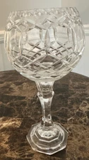9" GLASS CRYSTAL GOBLET GREAT FOR WEDDING PARTY OR DISPLAY HEAVY