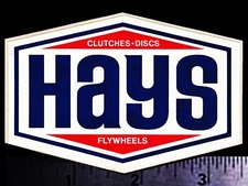 HAYS Clutches Discs Flywheels - Original Vintage Racing Decal/Sticker 3.50 inch