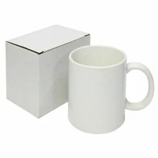 11 OZ Sublimation Coated Blank Mugs With Cardboard Box , Case of 24 Pieces