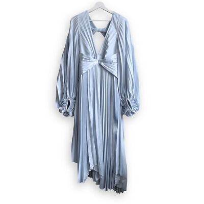 acler blue pleated dress Pantiff Slim-Fit Suit Vest Navy main image 0