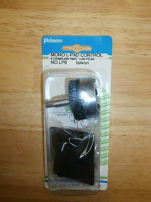 PHILMORE 8 Ohm Mono 15 Watt L-Pad Audio Speaker Volume Level Control LP8,LP8B,NIP
