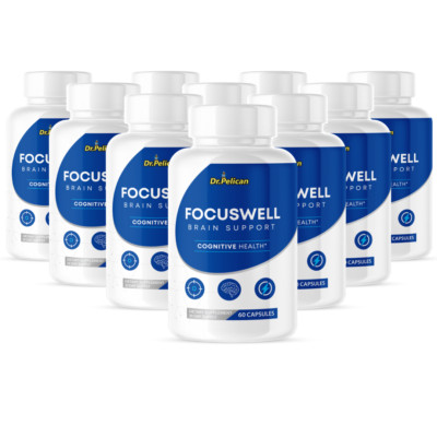 FocusWell - Brain Support- 10 Bottles- 600 Capsules