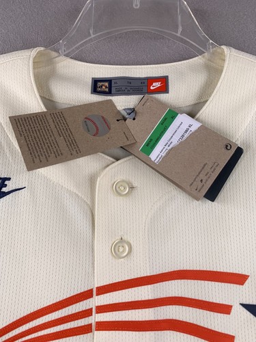 Houston Astros Nike Throwback Cooperstown Limited Jersey MLB Men's Retro Cream - Picture 7 of 18