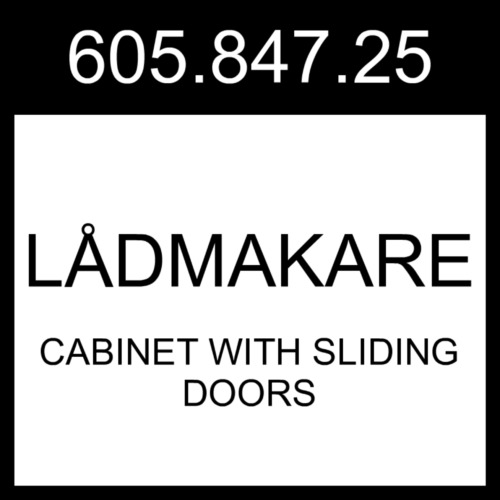 IKEA LADMAKARE LÅDMAKARE Cabinet With Sliding Doors Oak Effect 605.847.25