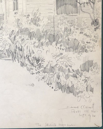 s1920 EDWARD CASWELL N. Y. Illustration Srofield Gardens Peaks Island, Maine - Picture 3 of 3