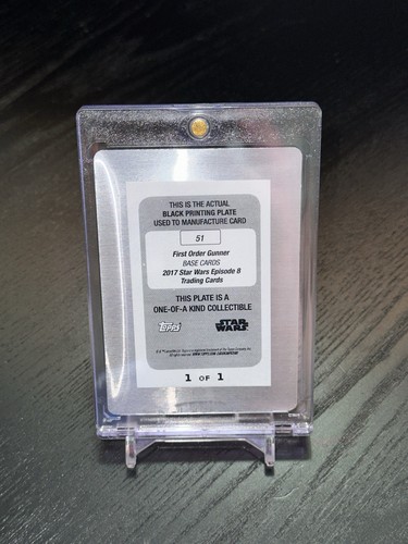 2017 Topps Star Wars: The Last Jedi Printing Plate Black - Picture 2 of 2