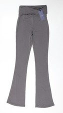Jack Wills Women's Grey Flared Jersey Trousers UK 8 Regular Fit