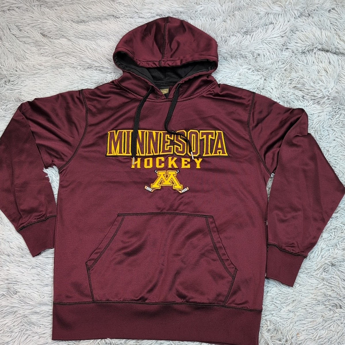 Minnesota Gophers Sweatshirt Mens M Maroon Hoodie University Hockey Athletic