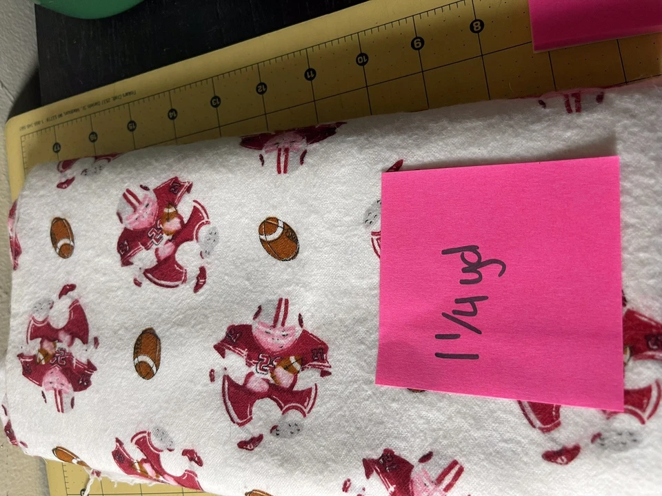 Quilter/Crafter Bundle—3+ Yards Flannel—Sports Prints—Football, Baseball - Image 4 of 4