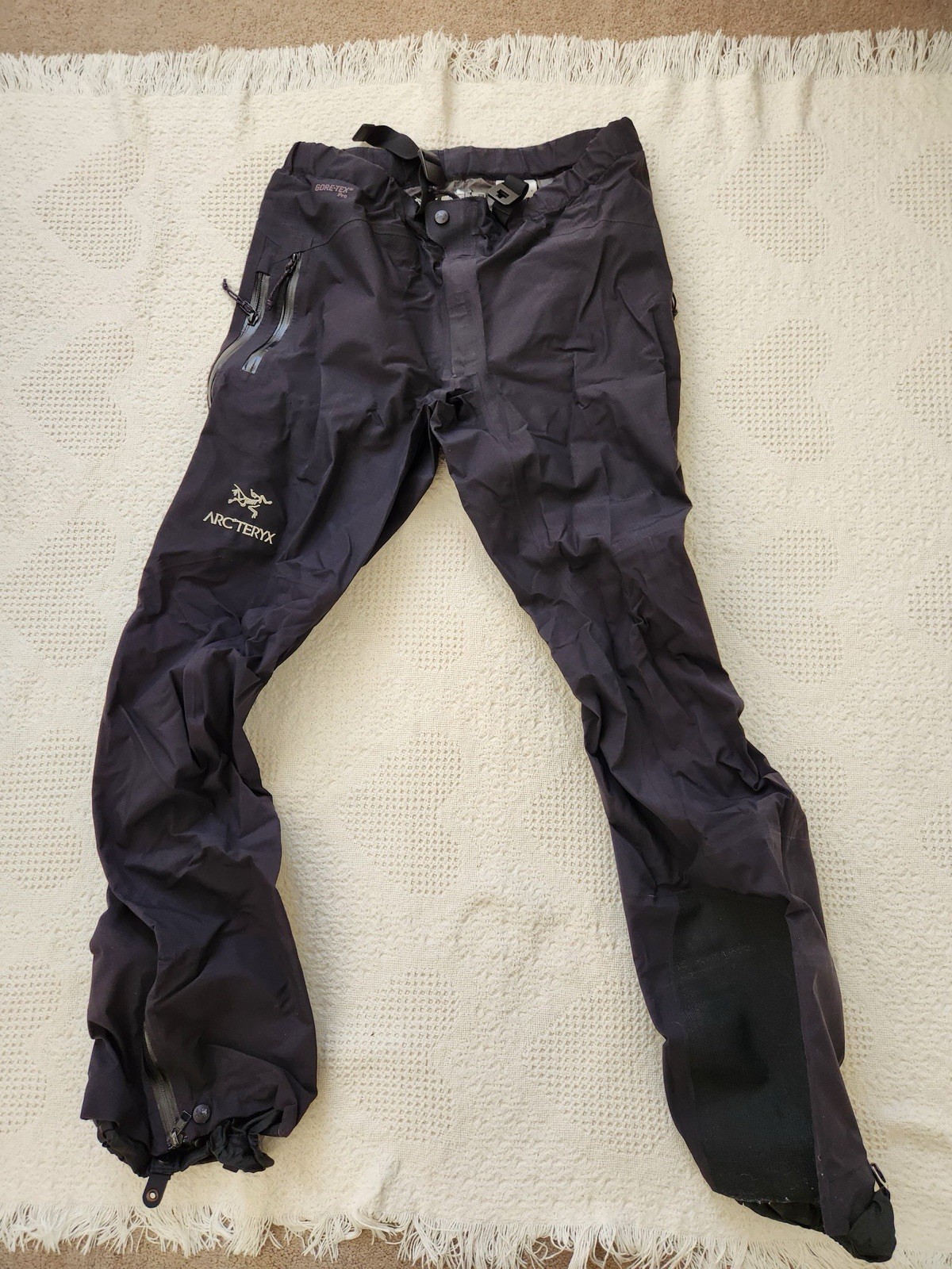 Arc'teryx Beta Pants Women’s Medium Vtg Gore-tex Pro Shell Ski Bib Black Rain thumbnail 8