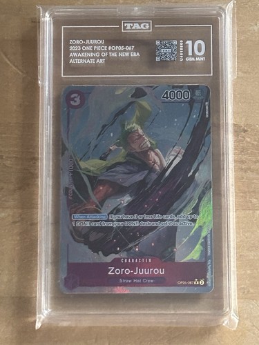 Zoro-Juurou (Alternate Art) graded TAG 10 for sale on eBay