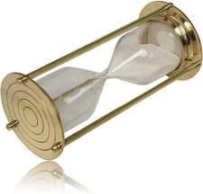 Mini Brass Sand Timer Hourglass Antique Maritime Kitchen Game Play Desktop Décor
